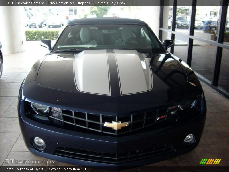 Imperial Blue Metallic / Gray 2011 Chevrolet Camaro LT/RS Convertible