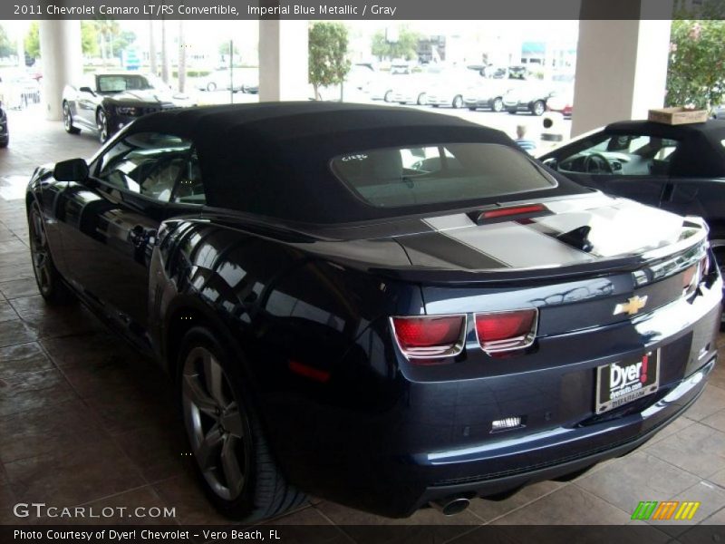 Imperial Blue Metallic / Gray 2011 Chevrolet Camaro LT/RS Convertible