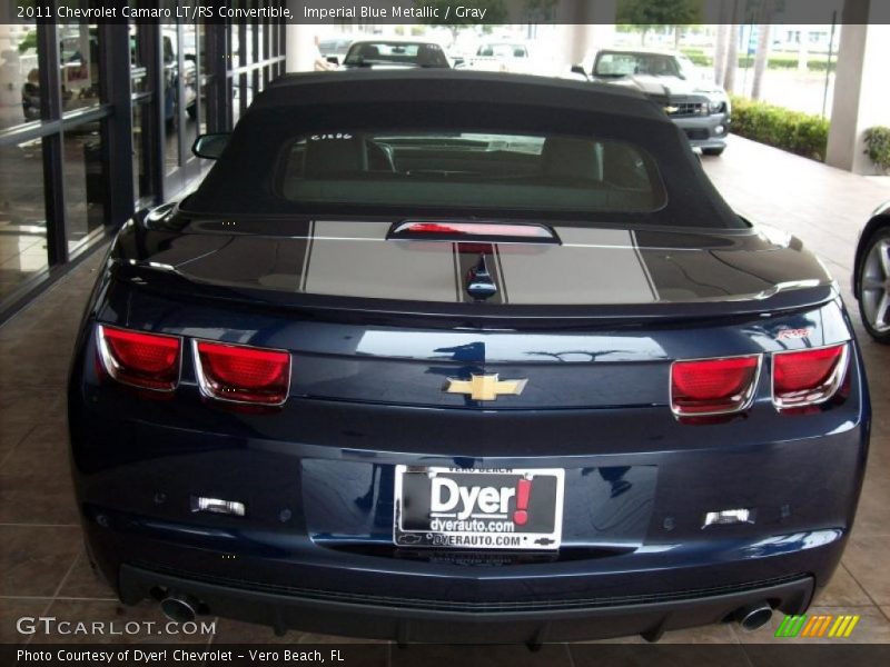 Imperial Blue Metallic / Gray 2011 Chevrolet Camaro LT/RS Convertible