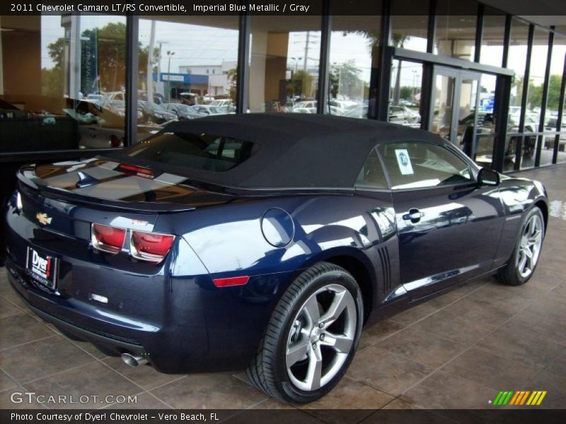 Imperial Blue Metallic / Gray 2011 Chevrolet Camaro LT/RS Convertible