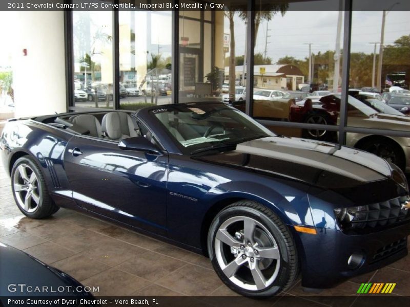 Imperial Blue Metallic / Gray 2011 Chevrolet Camaro LT/RS Convertible
