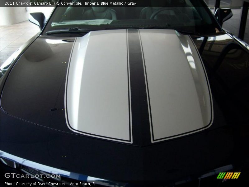 Imperial Blue Metallic / Gray 2011 Chevrolet Camaro LT/RS Convertible