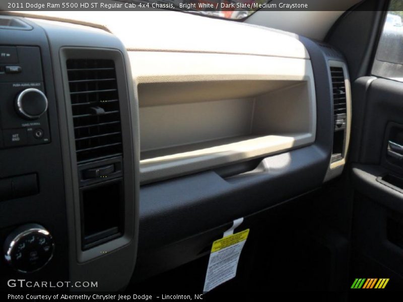 Bright White / Dark Slate/Medium Graystone 2011 Dodge Ram 5500 HD ST Regular Cab 4x4 Chassis