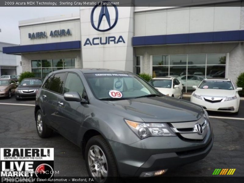 Sterling Gray Metallic / Parchment 2009 Acura MDX Technology