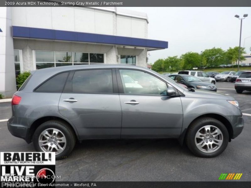Sterling Gray Metallic / Parchment 2009 Acura MDX Technology