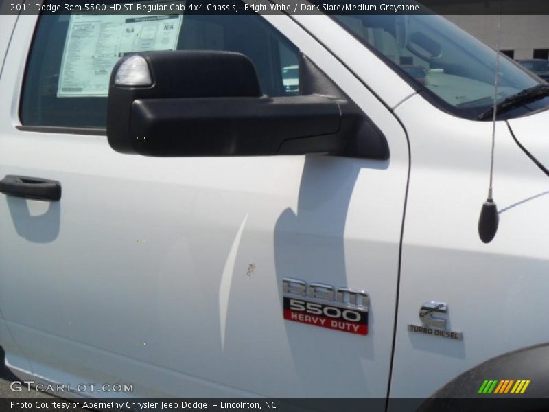 Bright White / Dark Slate/Medium Graystone 2011 Dodge Ram 5500 HD ST Regular Cab 4x4 Chassis