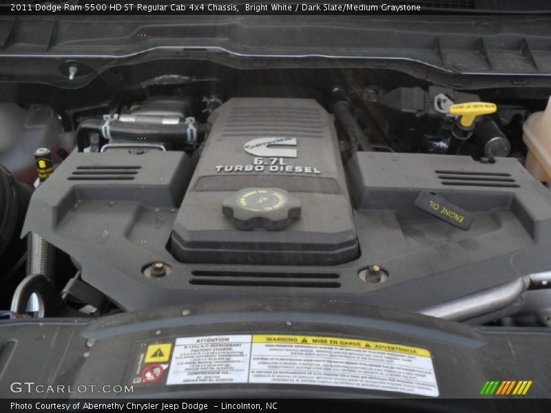 2011 Ram 5500 HD ST Regular Cab 4x4 Chassis Engine - 6.7 Liter OHV 24-Valve Cummins Turbo-Diesel Inline 6 Cylinder
