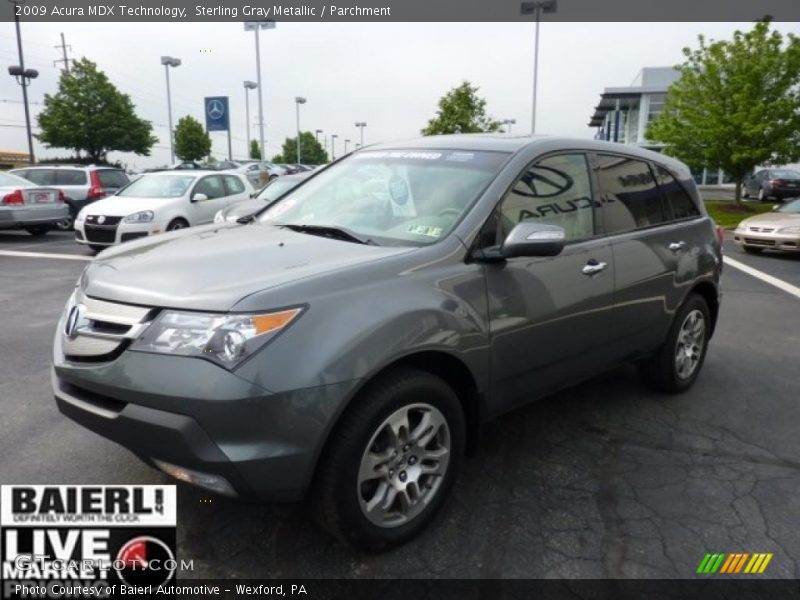 Sterling Gray Metallic / Parchment 2009 Acura MDX Technology