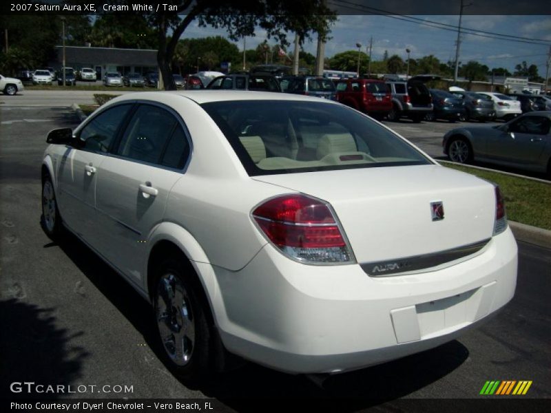 Cream White / Tan 2007 Saturn Aura XE