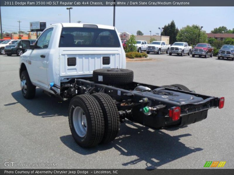 Bright White / Dark Slate Gray/Medium Graystone 2011 Dodge Ram 3500 HD SLT Regular Cab 4x4 Chassis