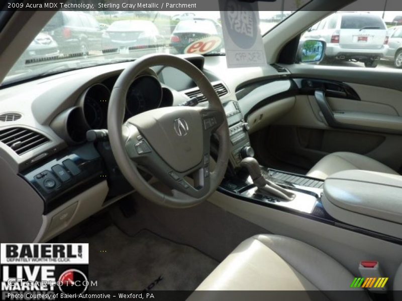 Sterling Gray Metallic / Parchment 2009 Acura MDX Technology