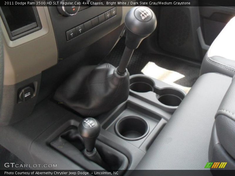  2011 Ram 3500 HD SLT Regular Cab 4x4 Chassis 6 Speed Manual Shifter