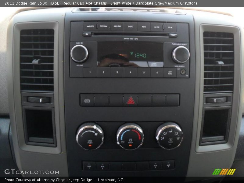 Controls of 2011 Ram 3500 HD SLT Regular Cab 4x4 Chassis