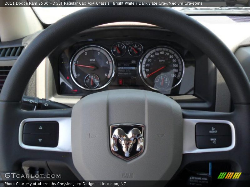  2011 Ram 3500 HD SLT Regular Cab 4x4 Chassis Steering Wheel