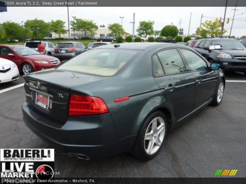 Deep Green Pearl / Parchment 2005 Acura TL 3.2