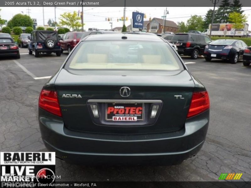 Deep Green Pearl / Parchment 2005 Acura TL 3.2