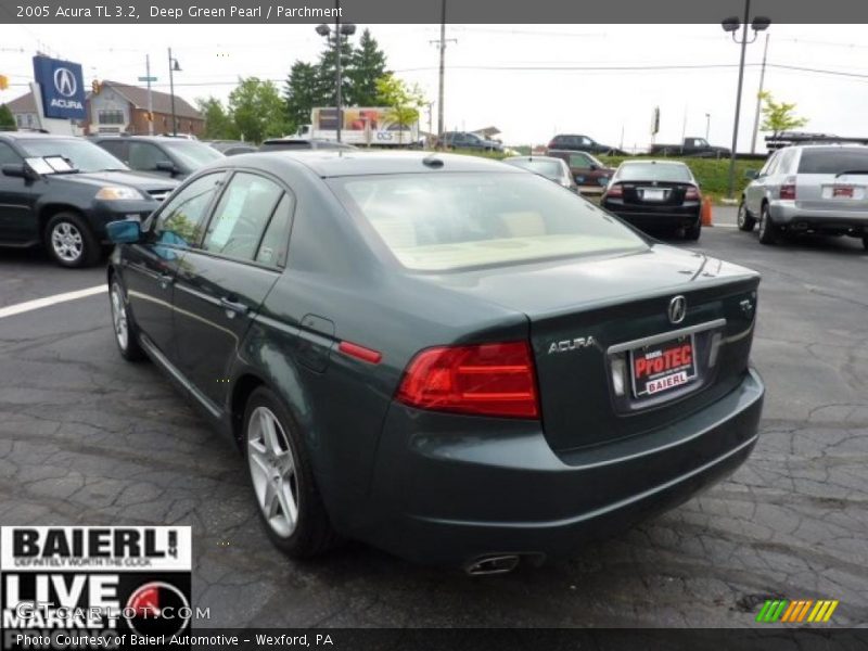 Deep Green Pearl / Parchment 2005 Acura TL 3.2