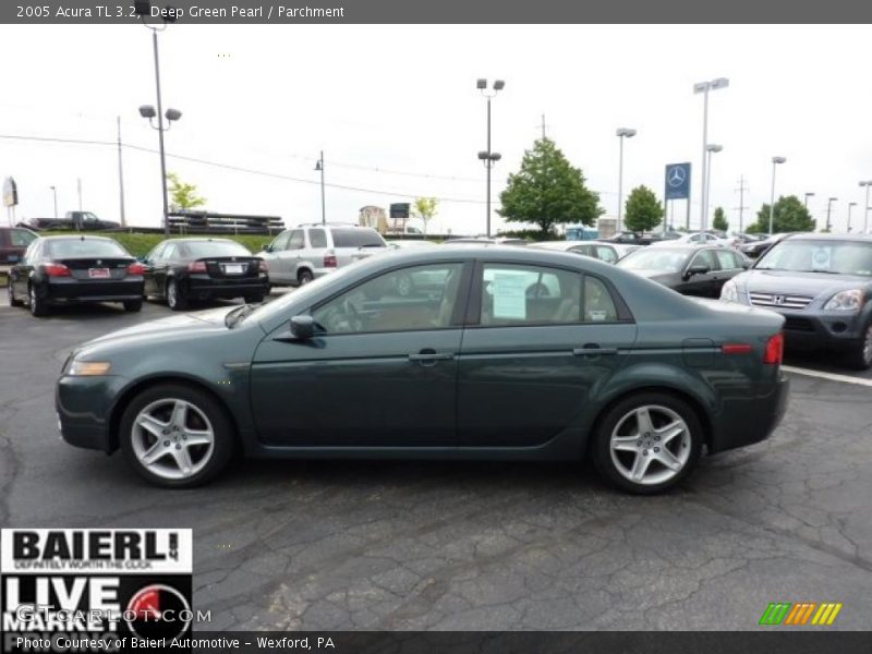 Deep Green Pearl / Parchment 2005 Acura TL 3.2