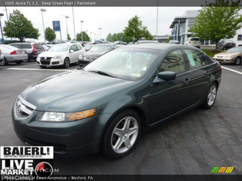 Deep Green Pearl / Parchment 2005 Acura TL 3.2