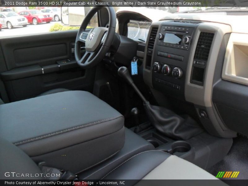 Bright White / Dark Slate Gray/Medium Graystone 2011 Dodge Ram 3500 HD SLT Regular Cab 4x4 Chassis