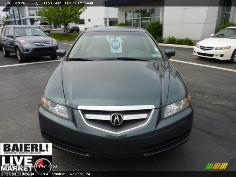 Deep Green Pearl / Parchment 2005 Acura TL 3.2