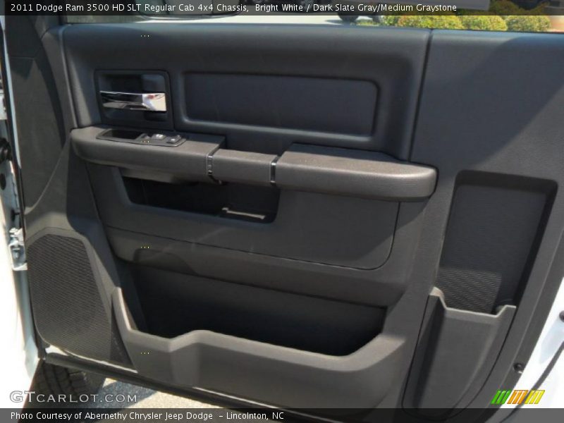 Bright White / Dark Slate Gray/Medium Graystone 2011 Dodge Ram 3500 HD SLT Regular Cab 4x4 Chassis