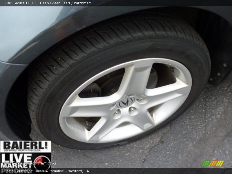 Deep Green Pearl / Parchment 2005 Acura TL 3.2