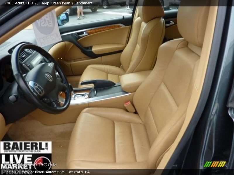 Deep Green Pearl / Parchment 2005 Acura TL 3.2