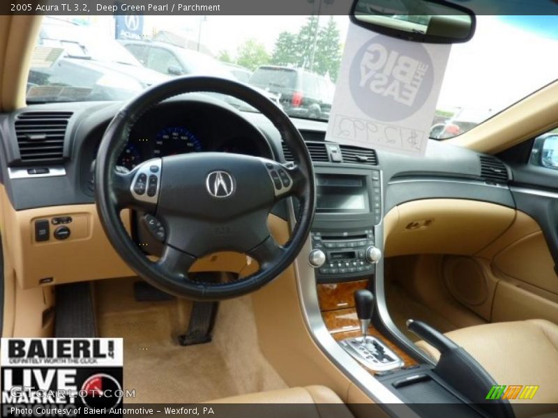 Deep Green Pearl / Parchment 2005 Acura TL 3.2