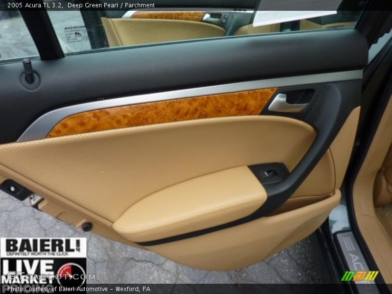 Deep Green Pearl / Parchment 2005 Acura TL 3.2