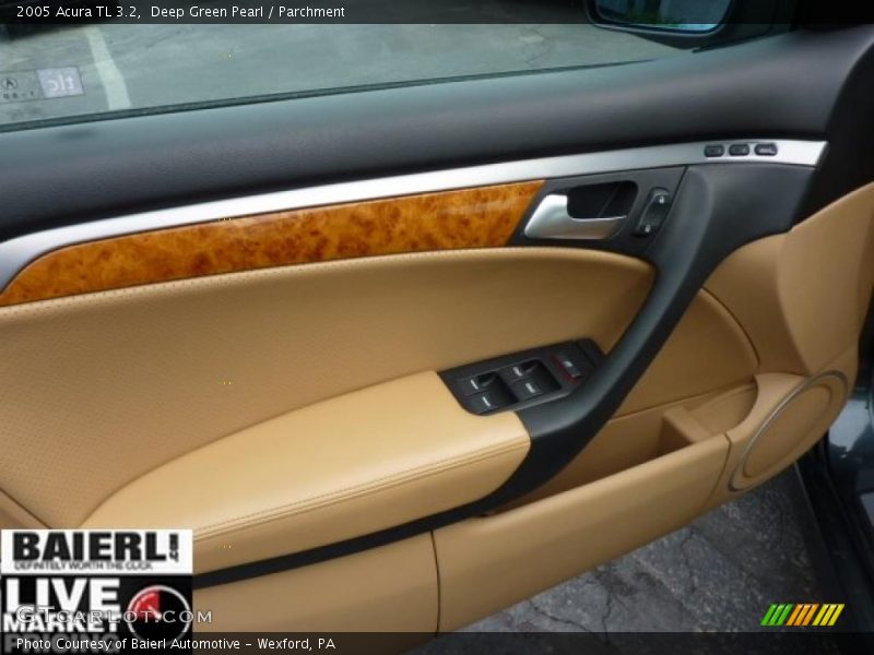 Deep Green Pearl / Parchment 2005 Acura TL 3.2