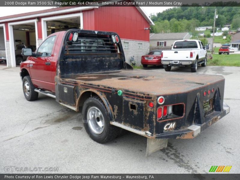 Inferno Red Crystal Pearl / Medium Slate Gray 2008 Dodge Ram 3500 SLT Regular Cab 4x4 Chassis
