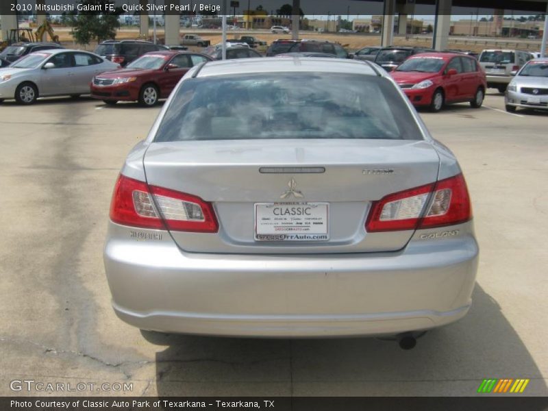 Quick Silver Pearl / Beige 2010 Mitsubishi Galant FE