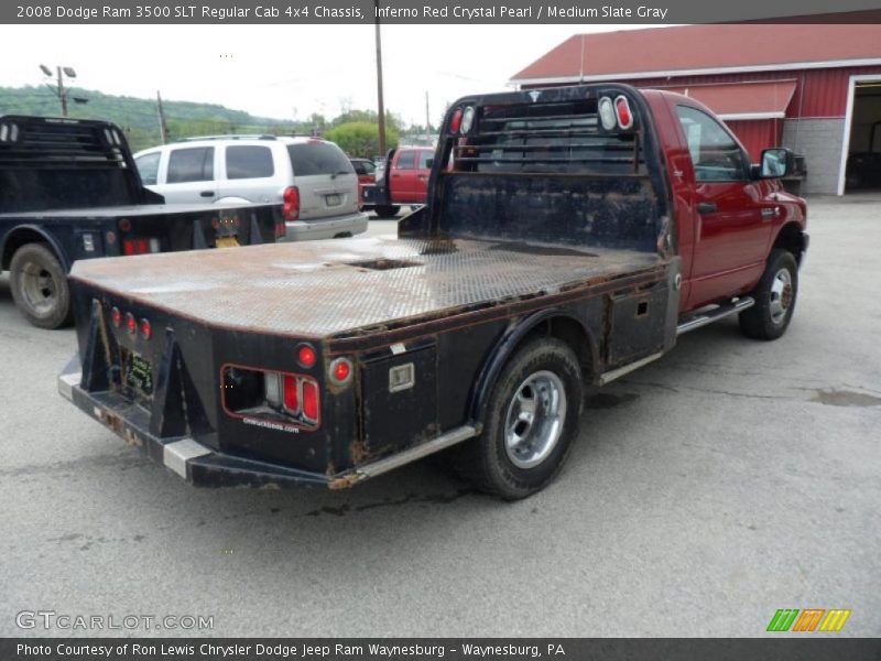 Inferno Red Crystal Pearl / Medium Slate Gray 2008 Dodge Ram 3500 SLT Regular Cab 4x4 Chassis