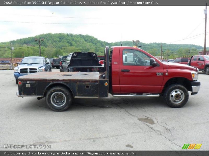 Inferno Red Crystal Pearl / Medium Slate Gray 2008 Dodge Ram 3500 SLT Regular Cab 4x4 Chassis