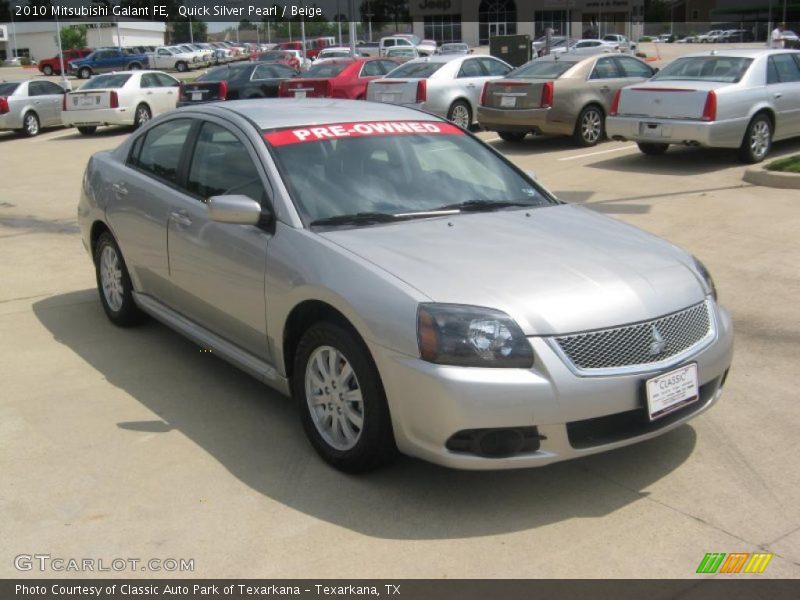 Quick Silver Pearl / Beige 2010 Mitsubishi Galant FE