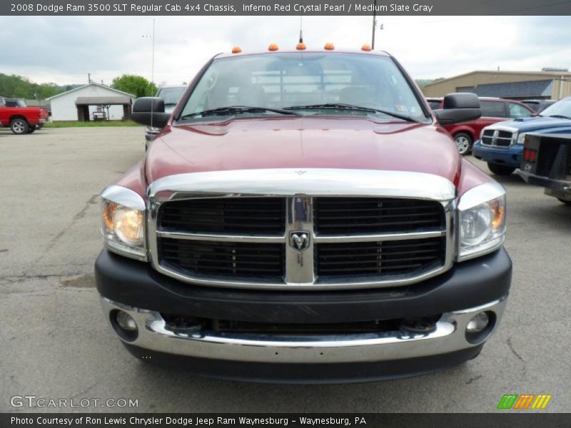 Inferno Red Crystal Pearl / Medium Slate Gray 2008 Dodge Ram 3500 SLT Regular Cab 4x4 Chassis