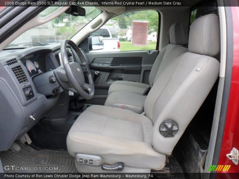 Inferno Red Crystal Pearl / Medium Slate Gray 2008 Dodge Ram 3500 SLT Regular Cab 4x4 Chassis