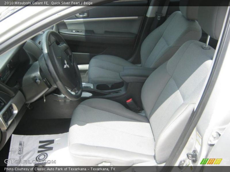 Quick Silver Pearl / Beige 2010 Mitsubishi Galant FE