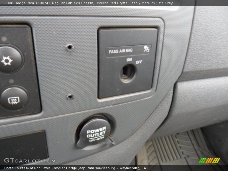 Inferno Red Crystal Pearl / Medium Slate Gray 2008 Dodge Ram 3500 SLT Regular Cab 4x4 Chassis
