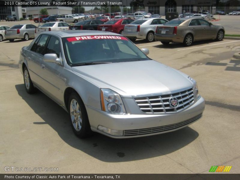Radiant Silver / Titanium/Dark Titanium 2010 Cadillac DTS Luxury