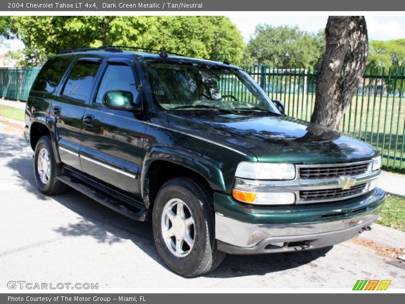Dark Green Metallic / Tan/Neutral 2004 Chevrolet Tahoe LT 4x4