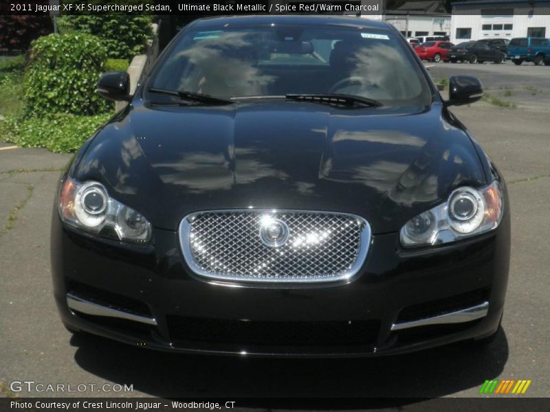 Ultimate Black Metallic / Spice Red/Warm Charcoal 2011 Jaguar XF XF Supercharged Sedan