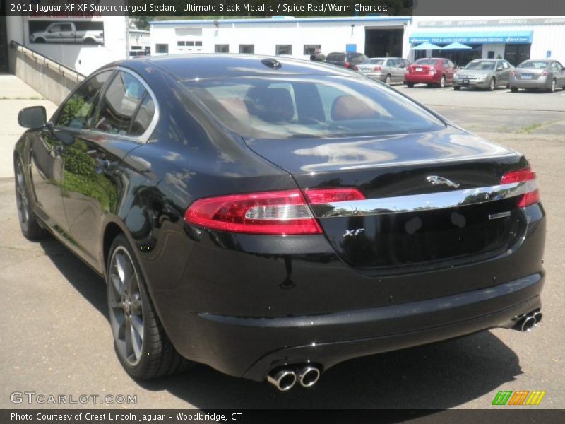 Ultimate Black Metallic / Spice Red/Warm Charcoal 2011 Jaguar XF XF Supercharged Sedan