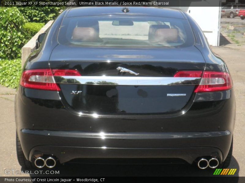 Ultimate Black Metallic / Spice Red/Warm Charcoal 2011 Jaguar XF XF Supercharged Sedan