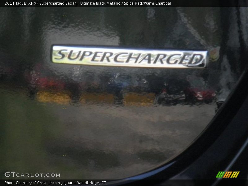 Ultimate Black Metallic / Spice Red/Warm Charcoal 2011 Jaguar XF XF Supercharged Sedan