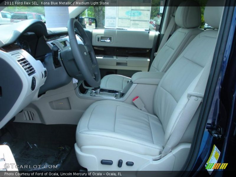 Kona Blue Metallic / Medium Light Stone 2011 Ford Flex SEL