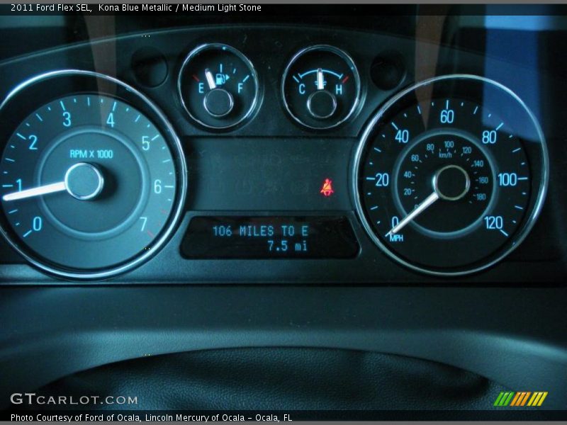Kona Blue Metallic / Medium Light Stone 2011 Ford Flex SEL