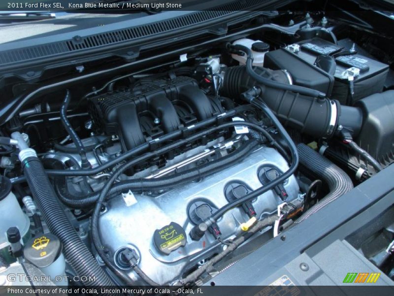 Kona Blue Metallic / Medium Light Stone 2011 Ford Flex SEL