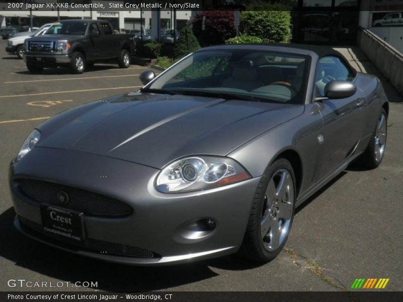 Slate Grey Metallic / Ivory/Slate 2007 Jaguar XK XK8 Convertible